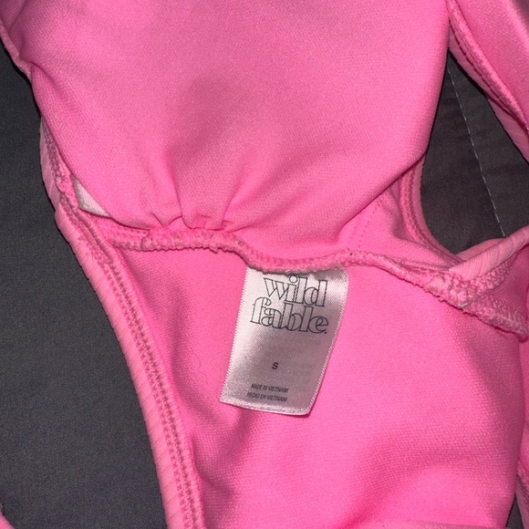 Wild Fable Pink Swimsuit with Cutout - Picture 4 of 4
